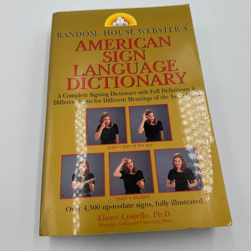 Random House Webster's American Sign Language Dictionary Elaine Costello ASL